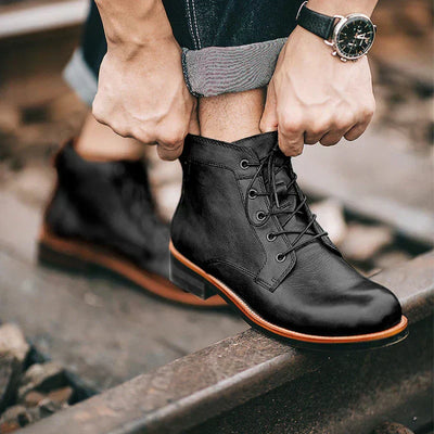 Fanum | Bottines Rétro pour Hommes avec Bout Rond