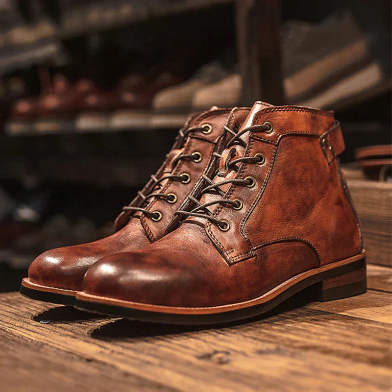 Fanum | Bottines Rétro pour Hommes avec Bout Rond