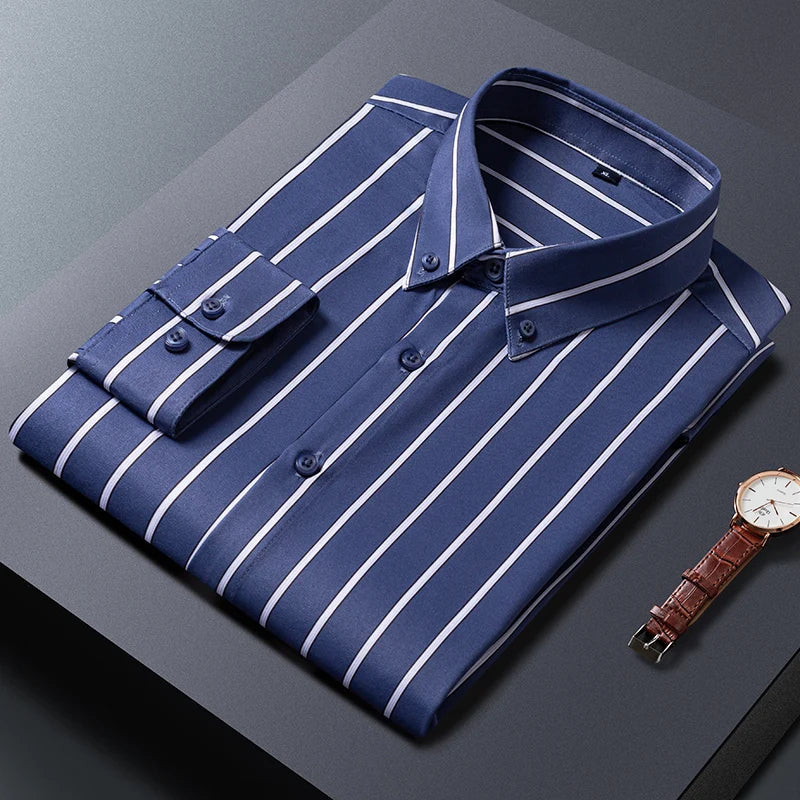 Luvare Paris - Chemise pour Homme à Rayures Élégantes