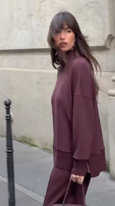 Amévie™ | Jessy  Ensemble composé d'un sweat-shirt doux et d'un pantalon élastique