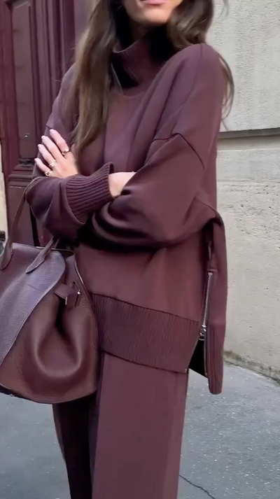 Amévie™ | Jessy  Ensemble composé d'un sweat-shirt doux et d'un pantalon élastique