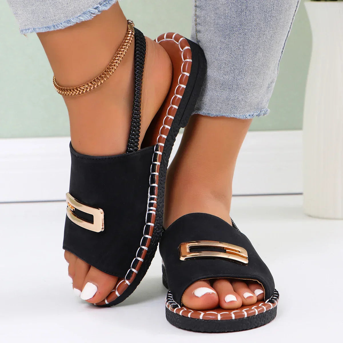 Gianna | Sandales à talon en coin orthopédique™