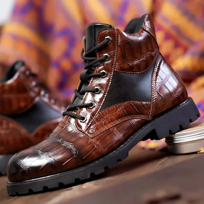 Dante Ferrara | Bottines en Cuir Crocodile