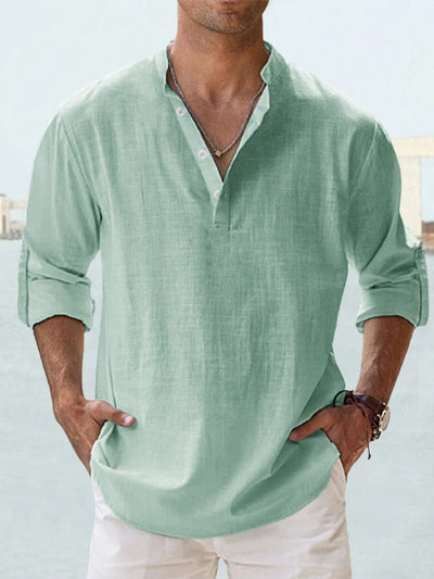 Amévie™ | “Vince” Chemise en Lin Respirante