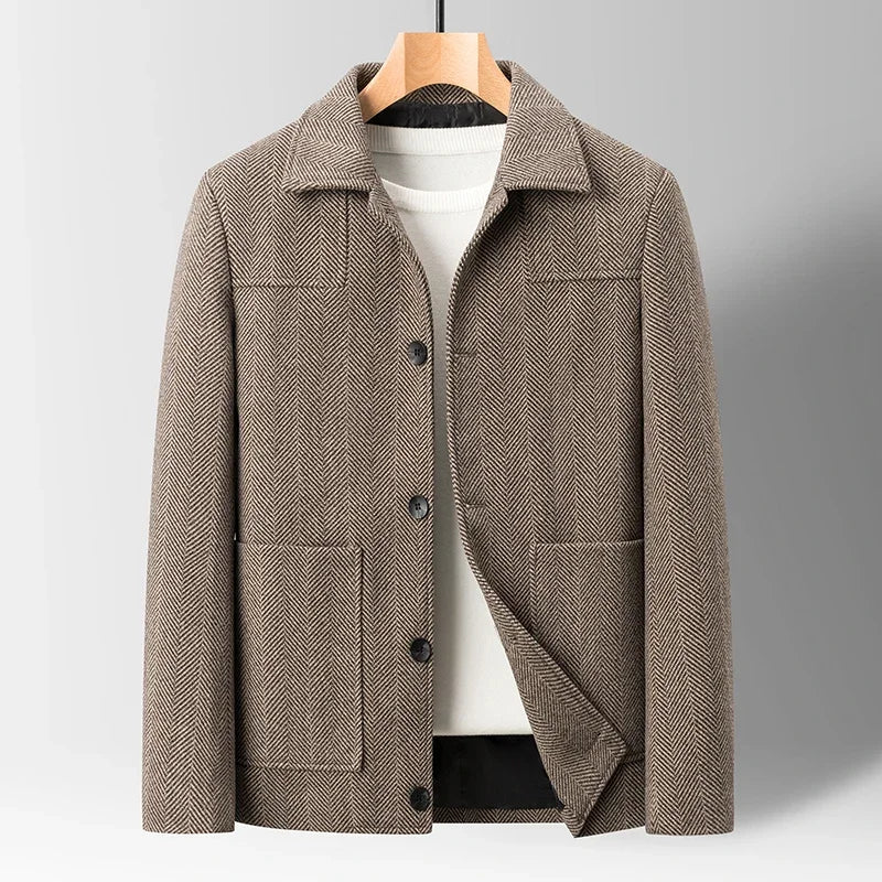 Manteau en laine à chevrons Savile 🧥