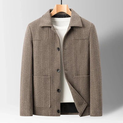 Manteau en laine à chevrons Savile 🧥