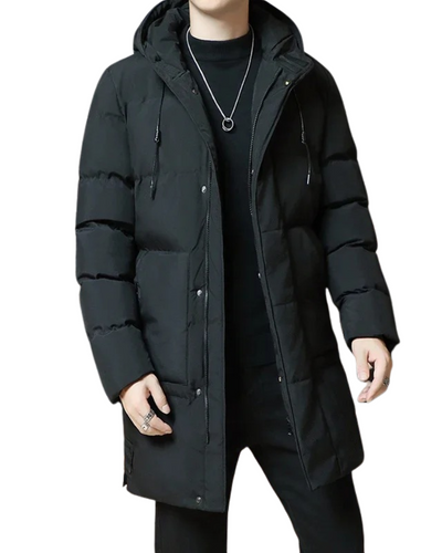 Élégant manteau d'hiver long