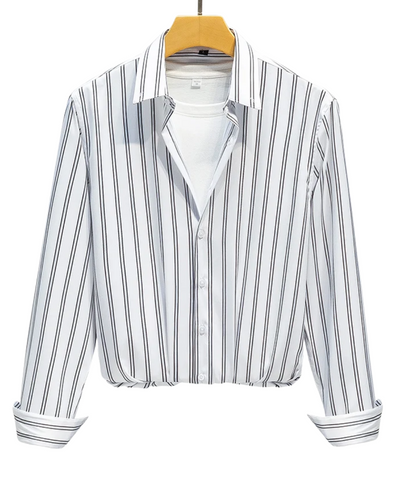 Luvare Paris - Chemise pour Homme à Rayures Élégantes