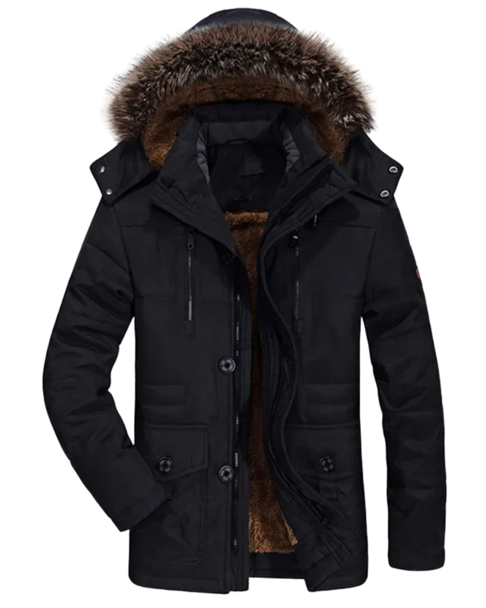 Veste d'hiver en coton avec capuche intégrée