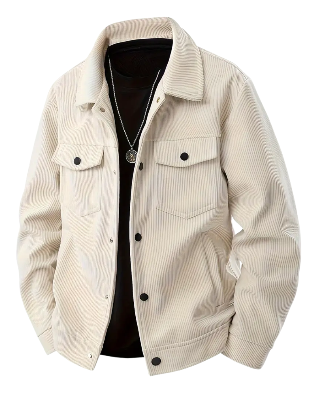 Chic Veste en Velours Côtelé