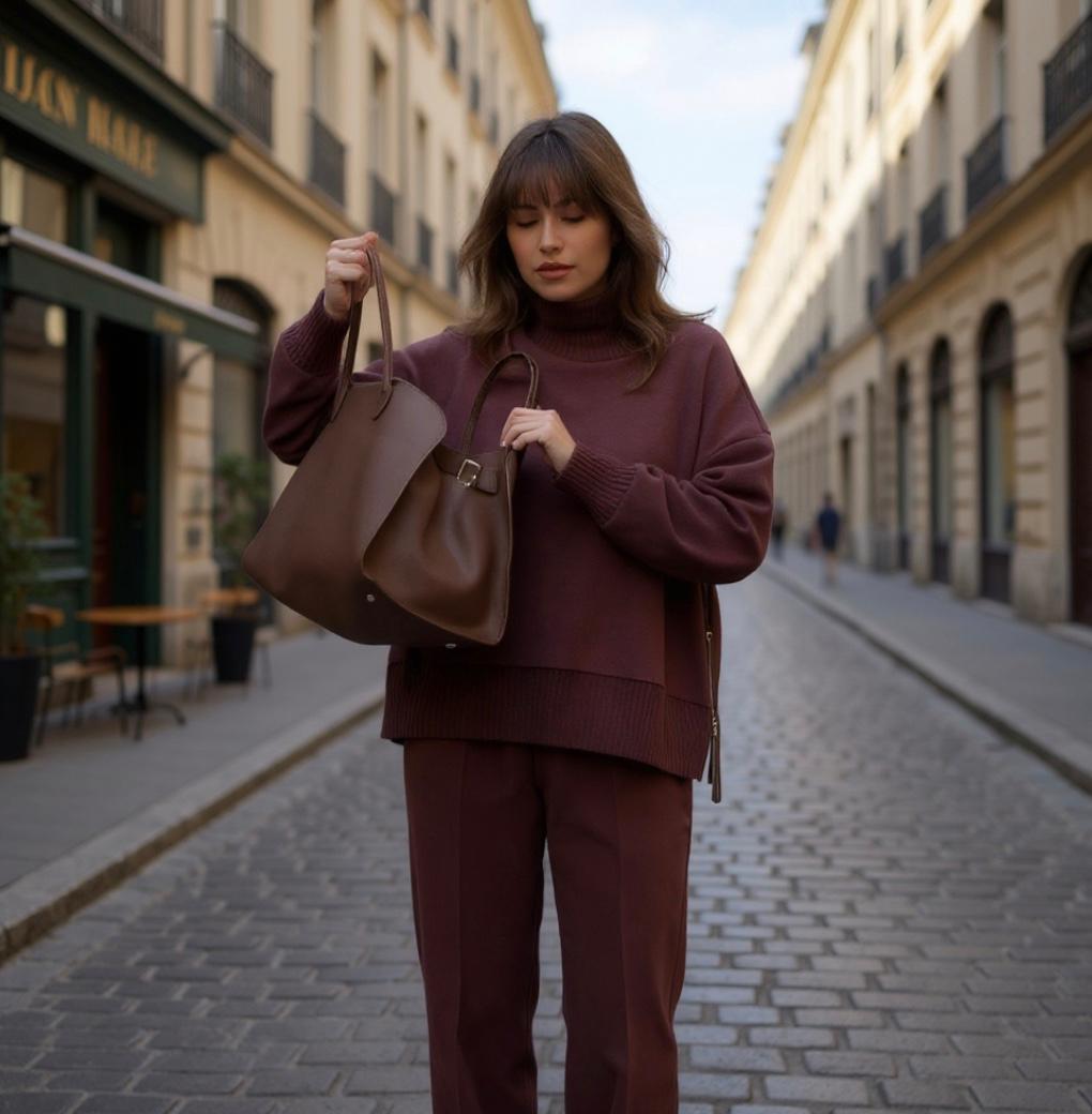 Amévie™ | Jessy  Ensemble composé d'un sweat-shirt doux et d'un pantalon élastique