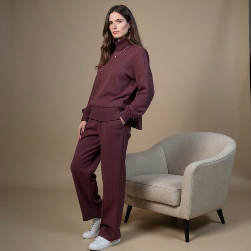 Amévie™ | Jessy  Ensemble composé d'un sweat-shirt doux et d'un pantalon élastique