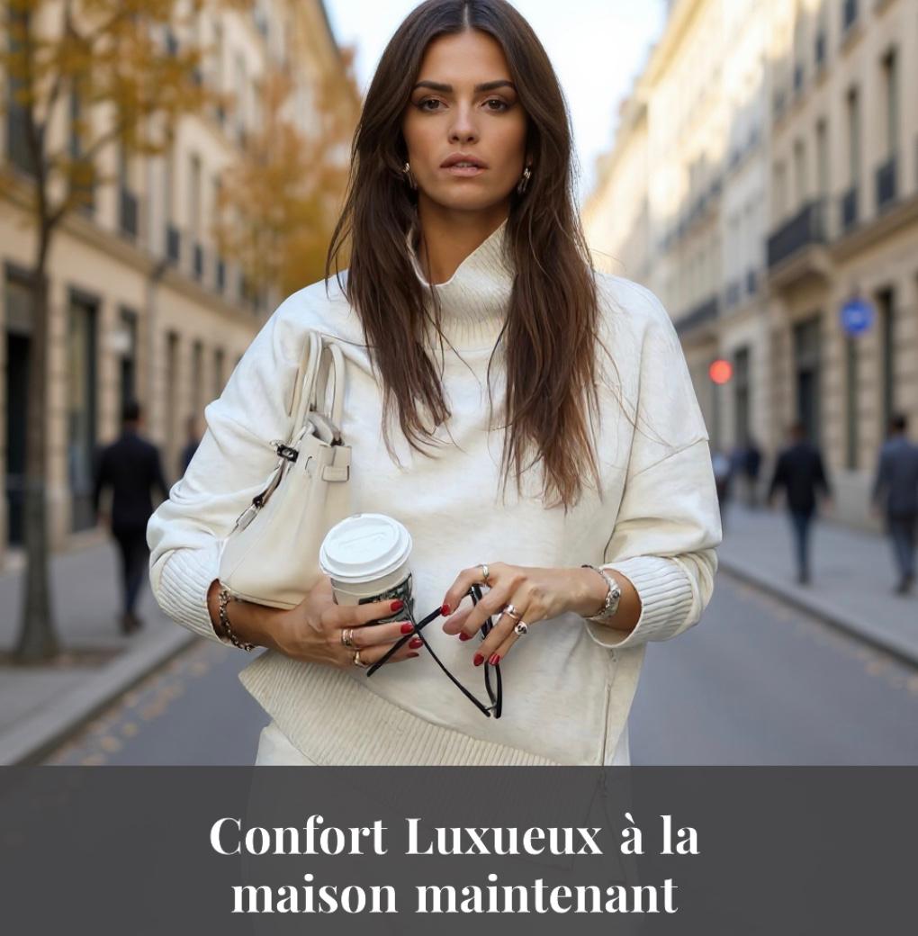 Amévie™ | Jessy  Ensemble composé d'un sweat-shirt doux et d'un pantalon élastique