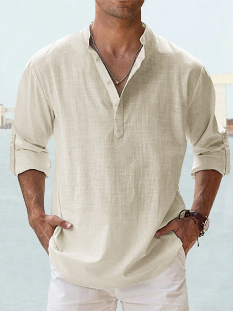 Amévie™ | “Vince” Chemise en Lin Respirante