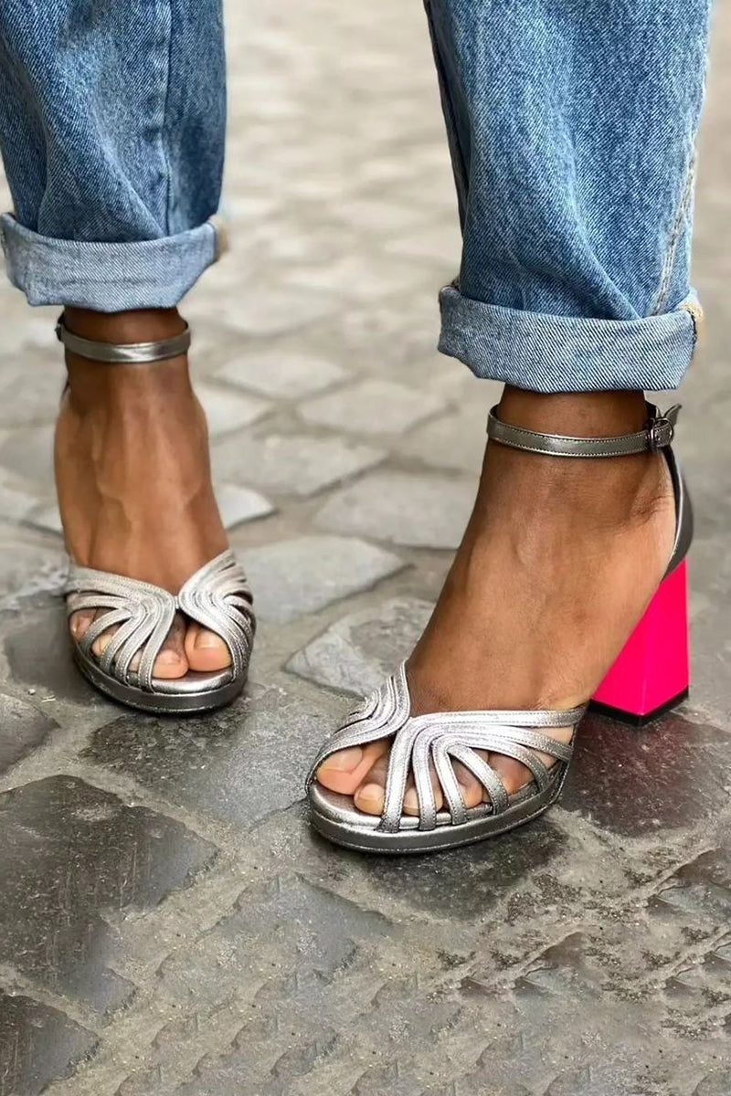 Sofía - Sandales à talon large