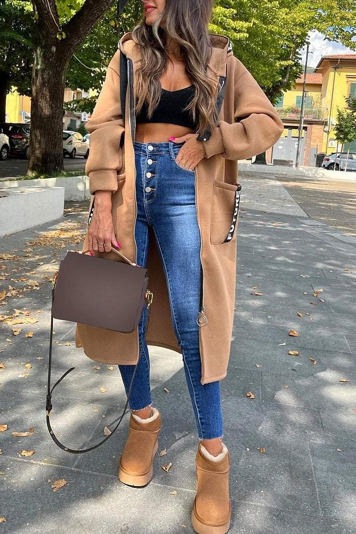 Margaux | Veste longue zippée à capuche