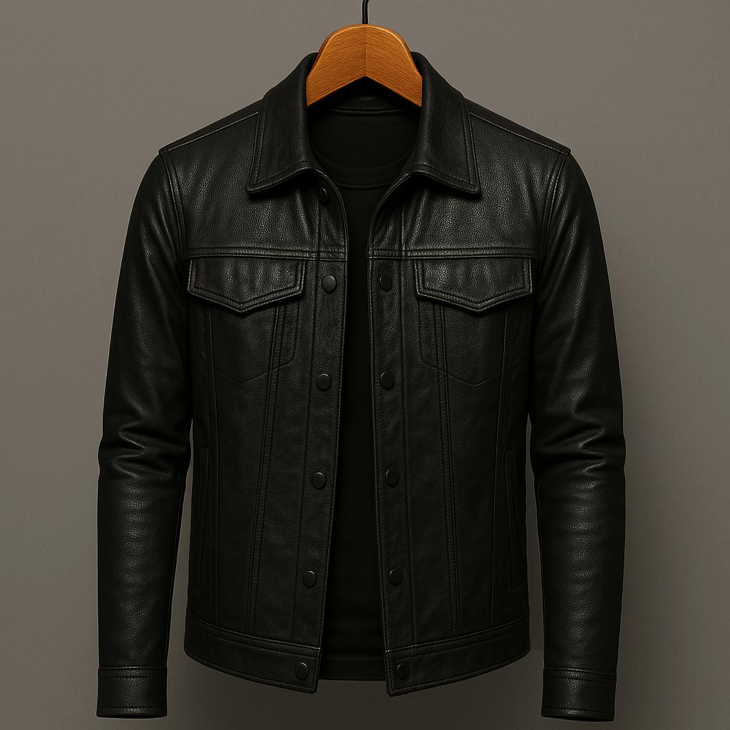 Amévie® | Veste en cuir style motard