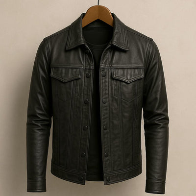 Amévie® | Veste en cuir style motard