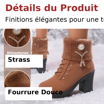 🔥VENTE CHAUDE - RÉDUCTION - Bottes d'hiver pour femmes à talons épais