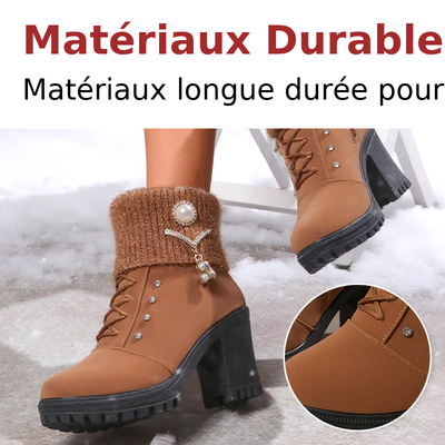 🔥VENTE CHAUDE - RÉDUCTION - Bottes d'hiver pour femmes à talons épais