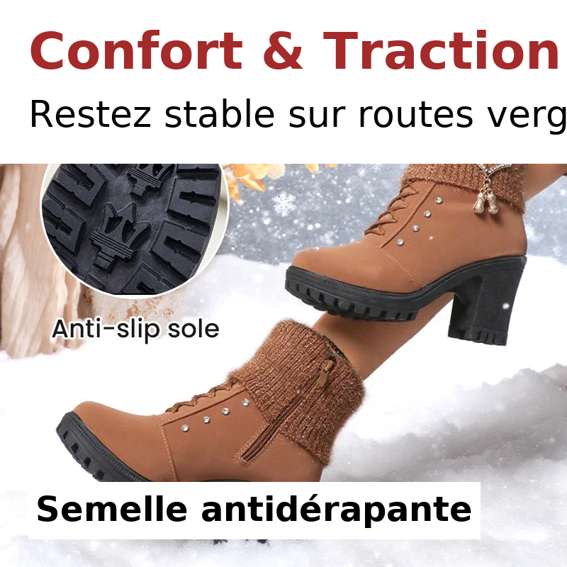 🔥VENTE CHAUDE - RÉDUCTION - Bottes d'hiver pour femmes à talons épais