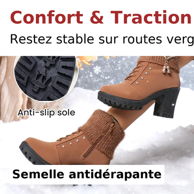 🔥VENTE CHAUDE - RÉDUCTION - Bottes d'hiver pour femmes à talons épais