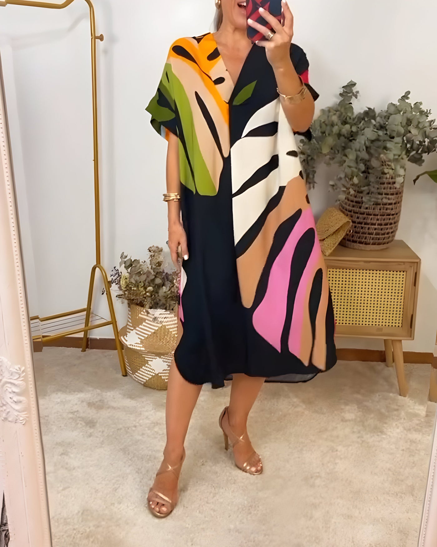 Cloé | Robe feuillage