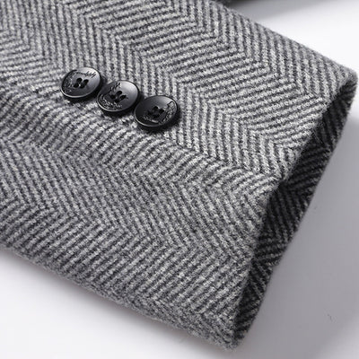 Manteau en laine à chevrons Savile 🧥