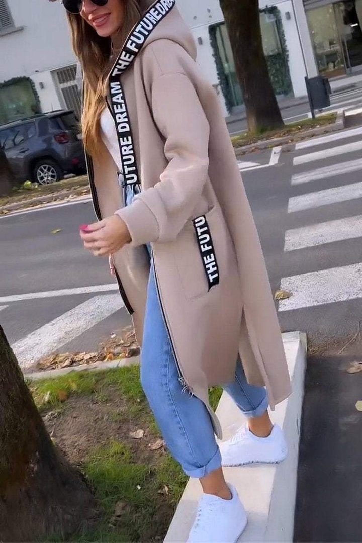 Margaux | Veste longue zippée à capuche