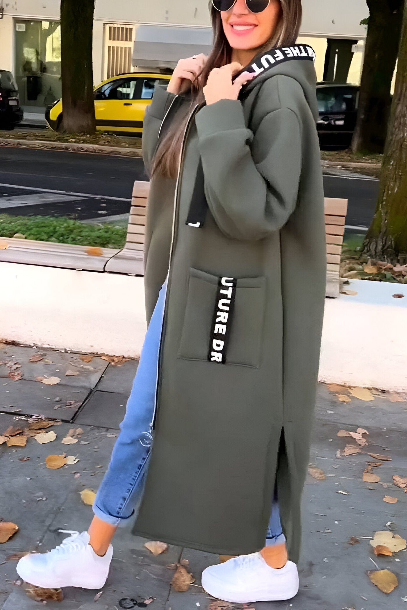 Margaux | Veste longue zippée à capuche
