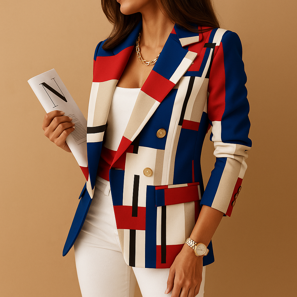Elvaria™ - Blazer cintré avec détails élégants pour femmes