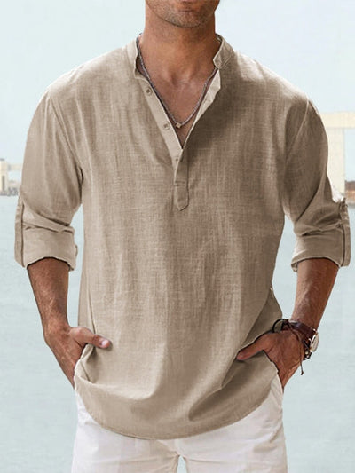 Amévie™ | “Vince” Chemise en Lin Respirante