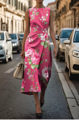 Amy - Robe à Motif Géométrique