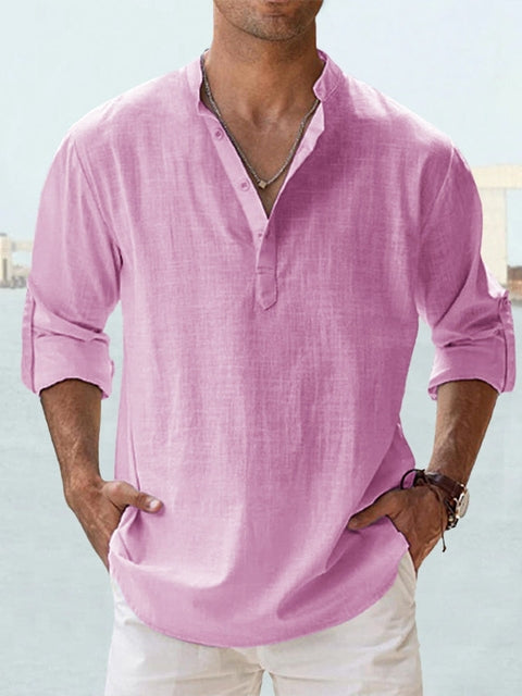 Amévie™ | “Vince” Chemise en Lin Respirante
