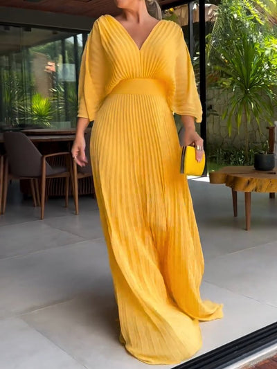 Sassa - Robe Flottante à Rayures avec Décolleté en V