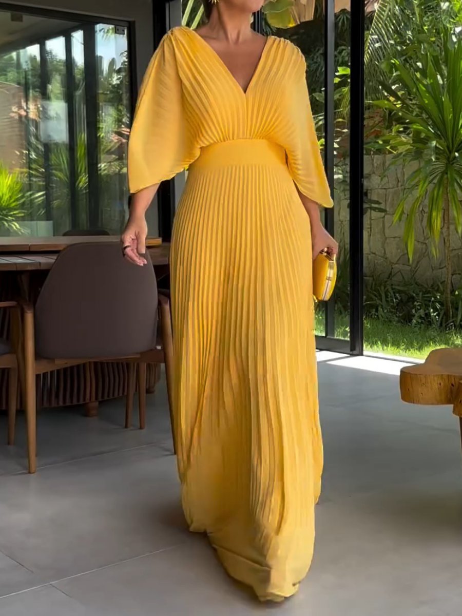 Sassa - Robe Flottante à Rayures avec Décolleté en V