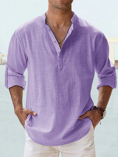 Amévie™ | “Vince” Chemise en Lin Respirante