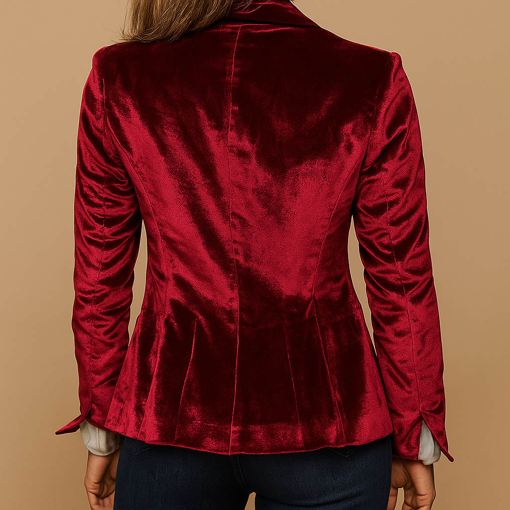 Elvaria™ - Blazer rétro slim fit avec revers et poches pour femmes