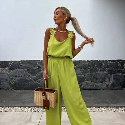 Antonia™ | Combinaison sans manches à jambes larges