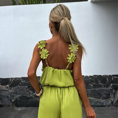 Antonia™ | Combinaison sans manches à jambes larges