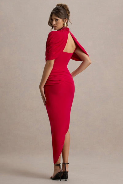 Taylor - Robe Maxi Asymétrique avec Détails Torsadés