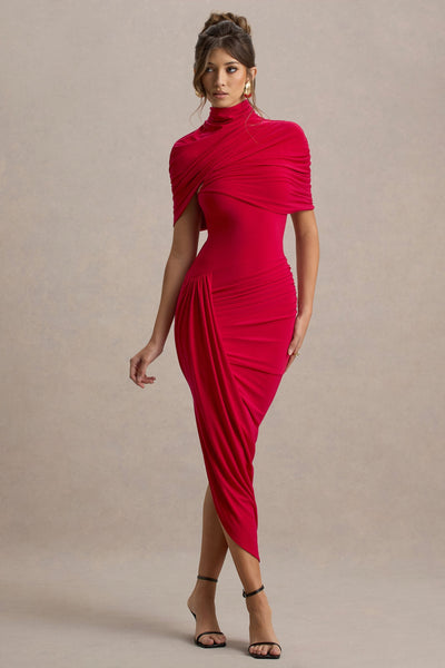 Taylor - Robe Maxi Asymétrique avec Détails Torsadés