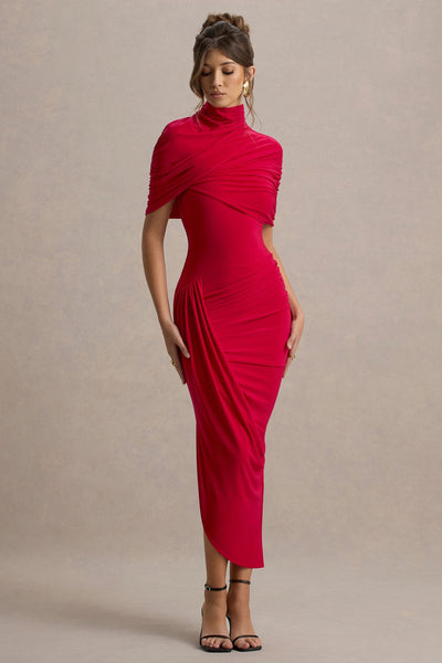 Taylor - Robe Maxi Asymétrique avec Détails Torsadés