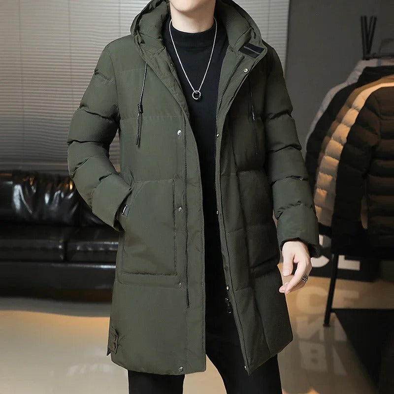 Élégant manteau d'hiver long
