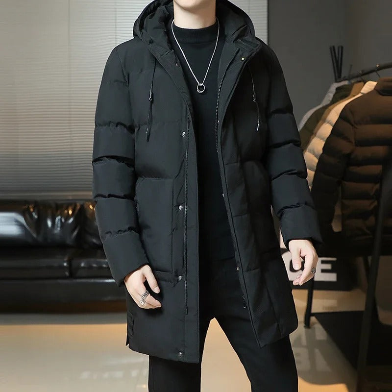 Élégant manteau d'hiver long