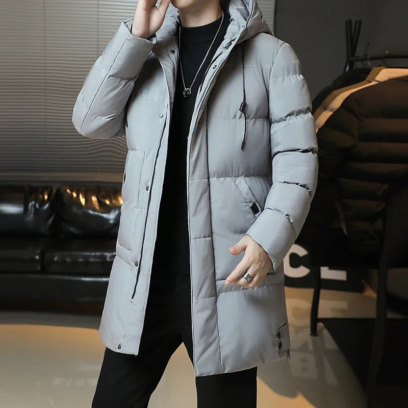 Élégant manteau d'hiver long