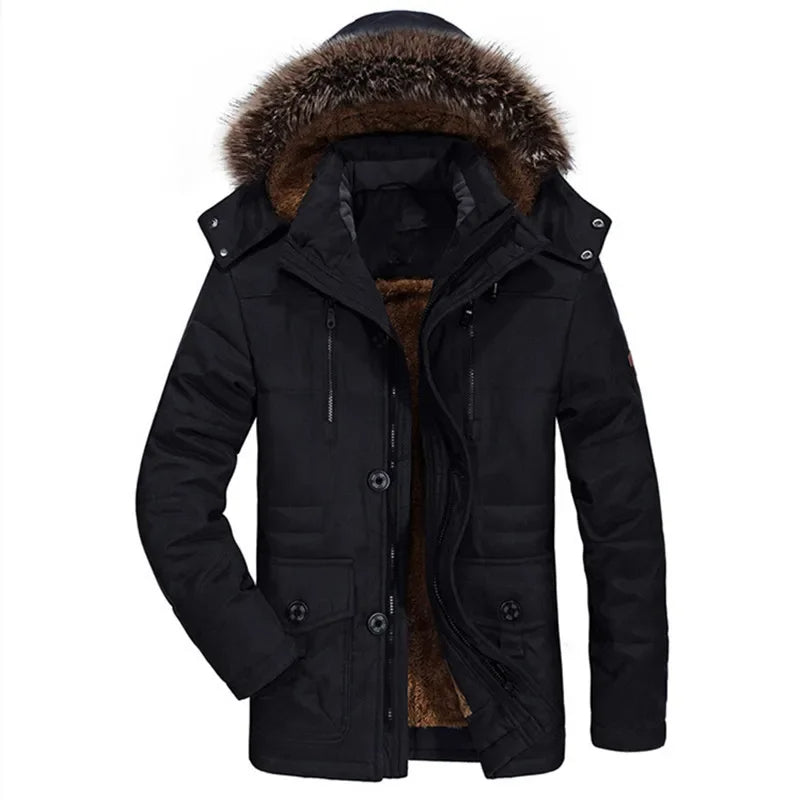Veste d'hiver en coton avec capuche intégrée