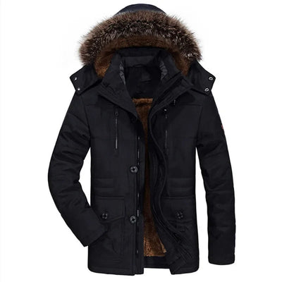 Veste d'hiver en coton avec capuche intégrée