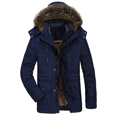 Veste d'hiver en coton avec capuche intégrée