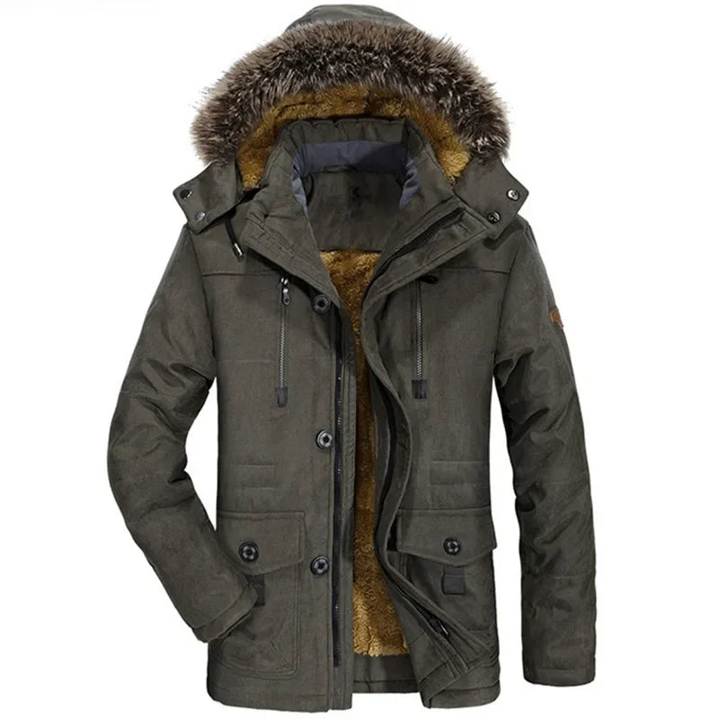 Veste d'hiver en coton avec capuche intégrée